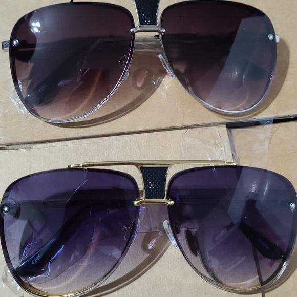 Mesh Wire Sunglasses Women men new - Picture 3 of 4